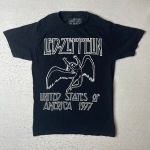 Led Zeppelin United States of America 1977 Tour T Shirt Official Licensed Black